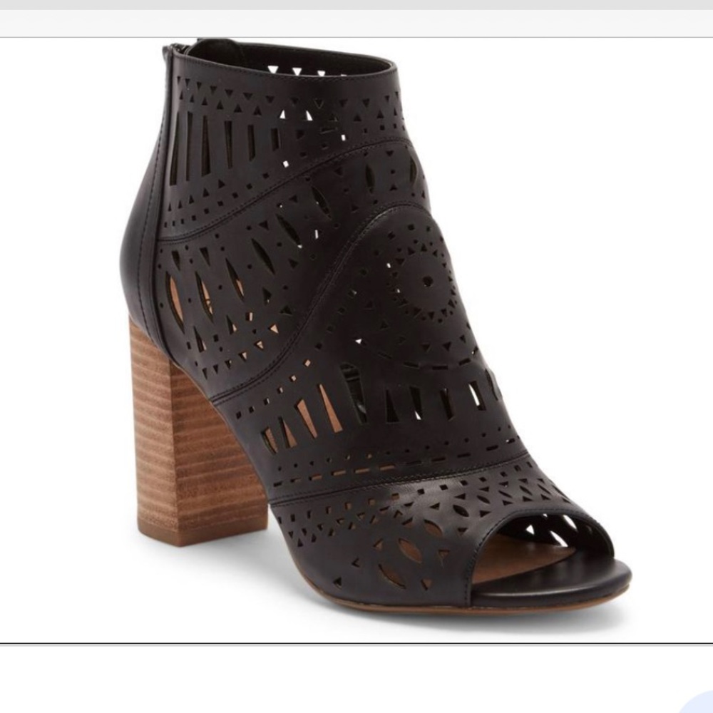 Peep toe booties